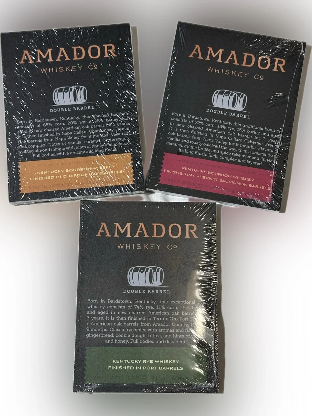 Amador Whiskey Deluxe Cocktail Making Gift Set 5 Piece Set Plus Drink Cards. New